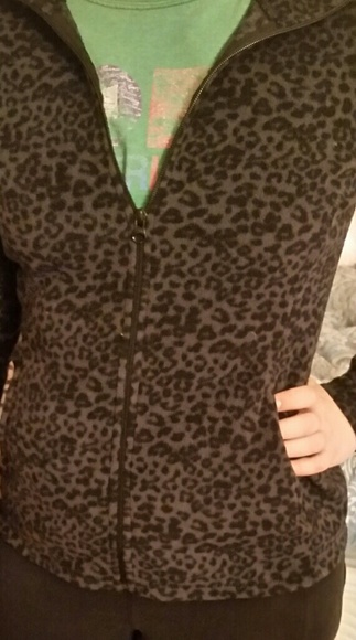 Fleece Cheetah Print Zip Up Old Navy - Picture 6 of 7